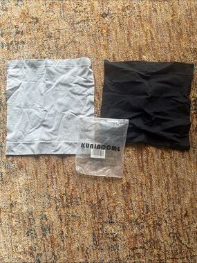 Maternity over jeans belly band - Black and Light Gray